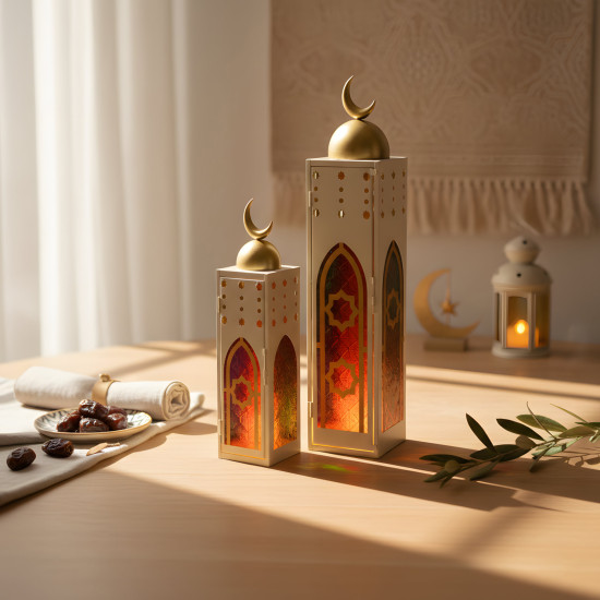 Metal Ramadan Lantern 2 Pcs